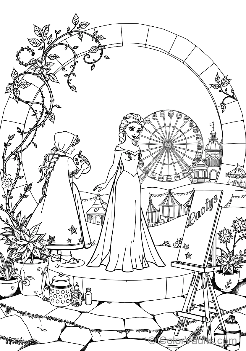 Elsa in Her Fifth Spirit White Flowing Gown (Scene 13)
