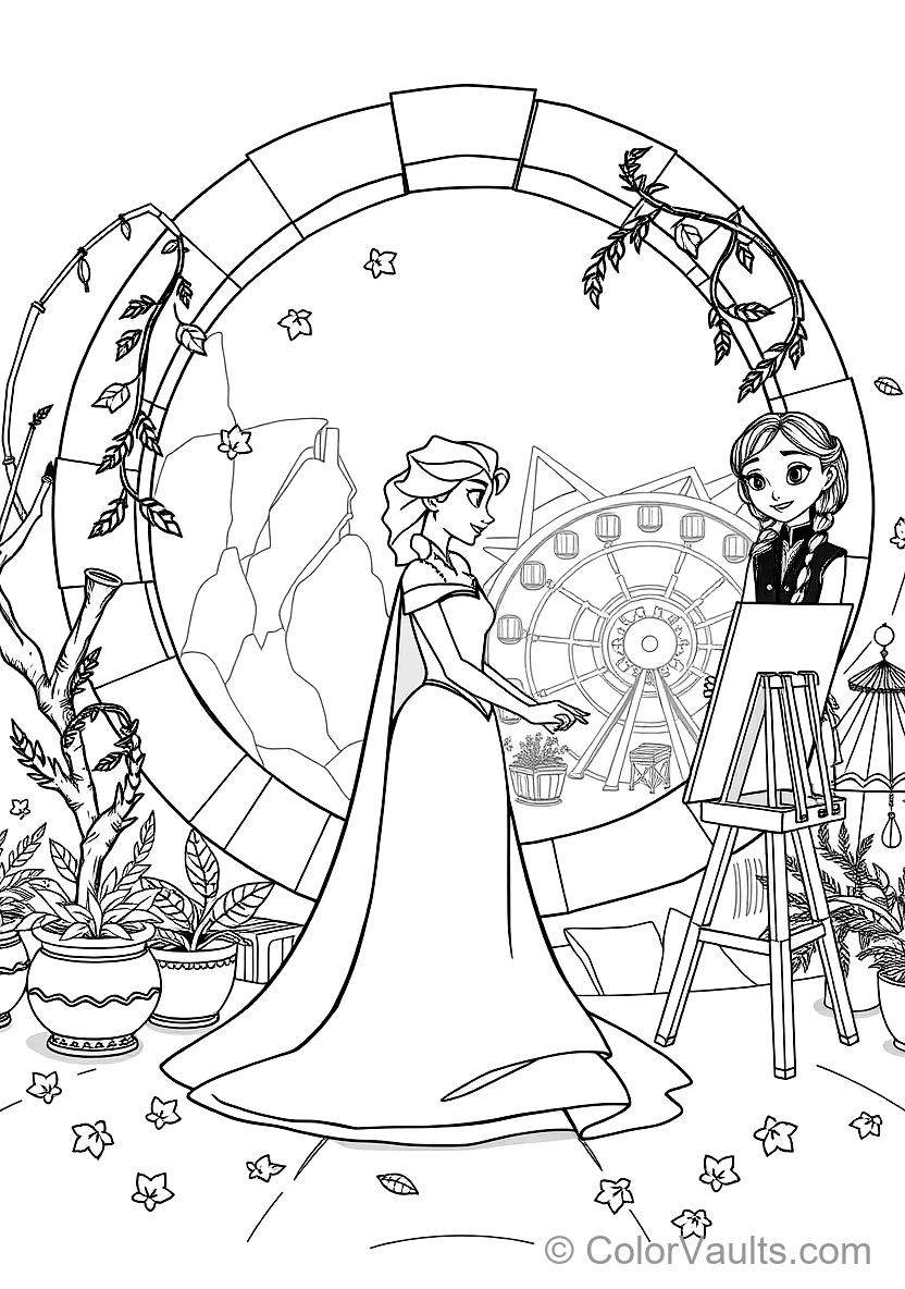 Elsa in Her Fifth Spirit White Flowing Gown (Scene 23)