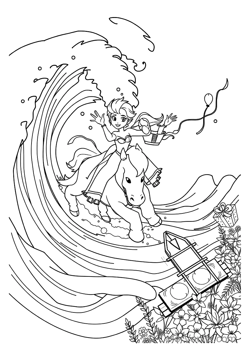 Elsa et the Mythical Water Spirit Nokk Galloping (Scene 21)