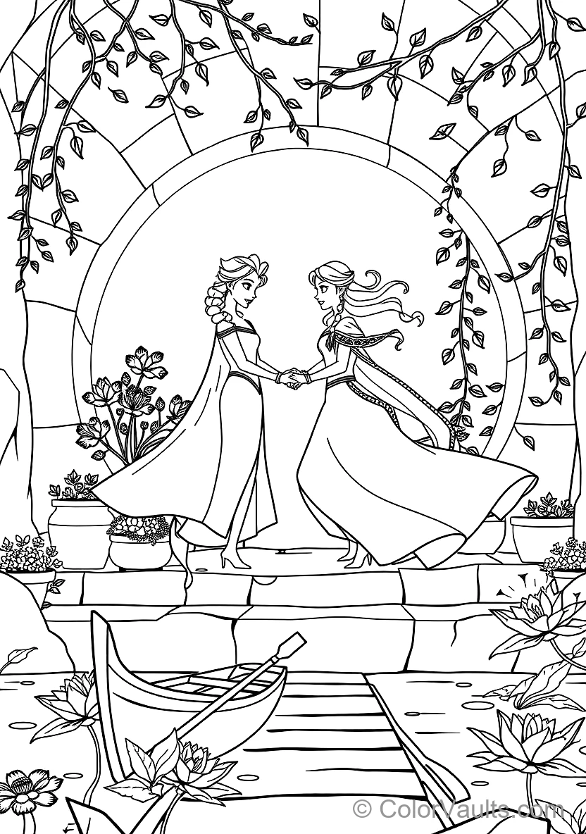 Elsa in Her Fifth Spirit White Flowing Gown (Scene 31)