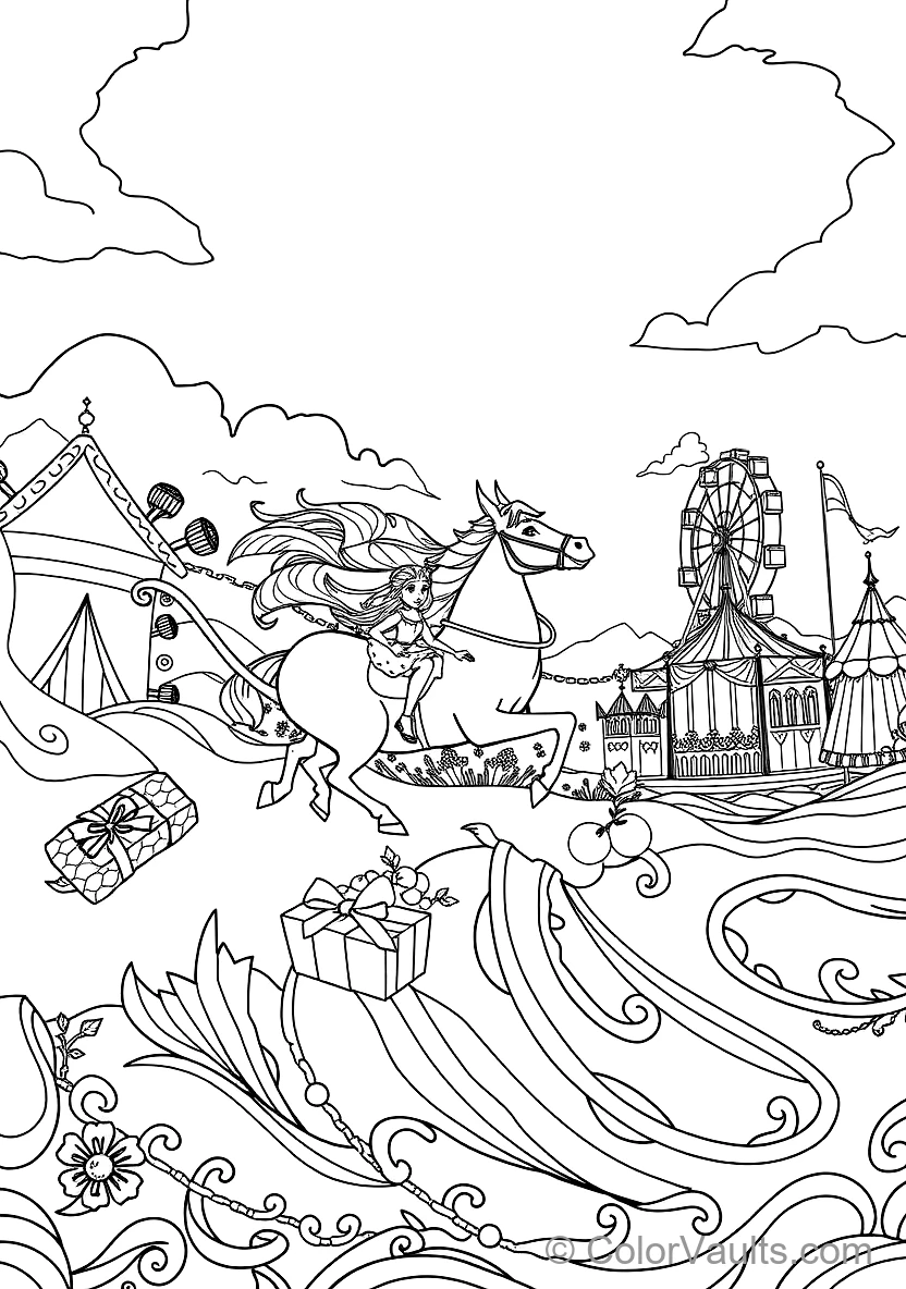 Elsa and the Mythical Water Spirit Nokk Galloping (Scene 25)