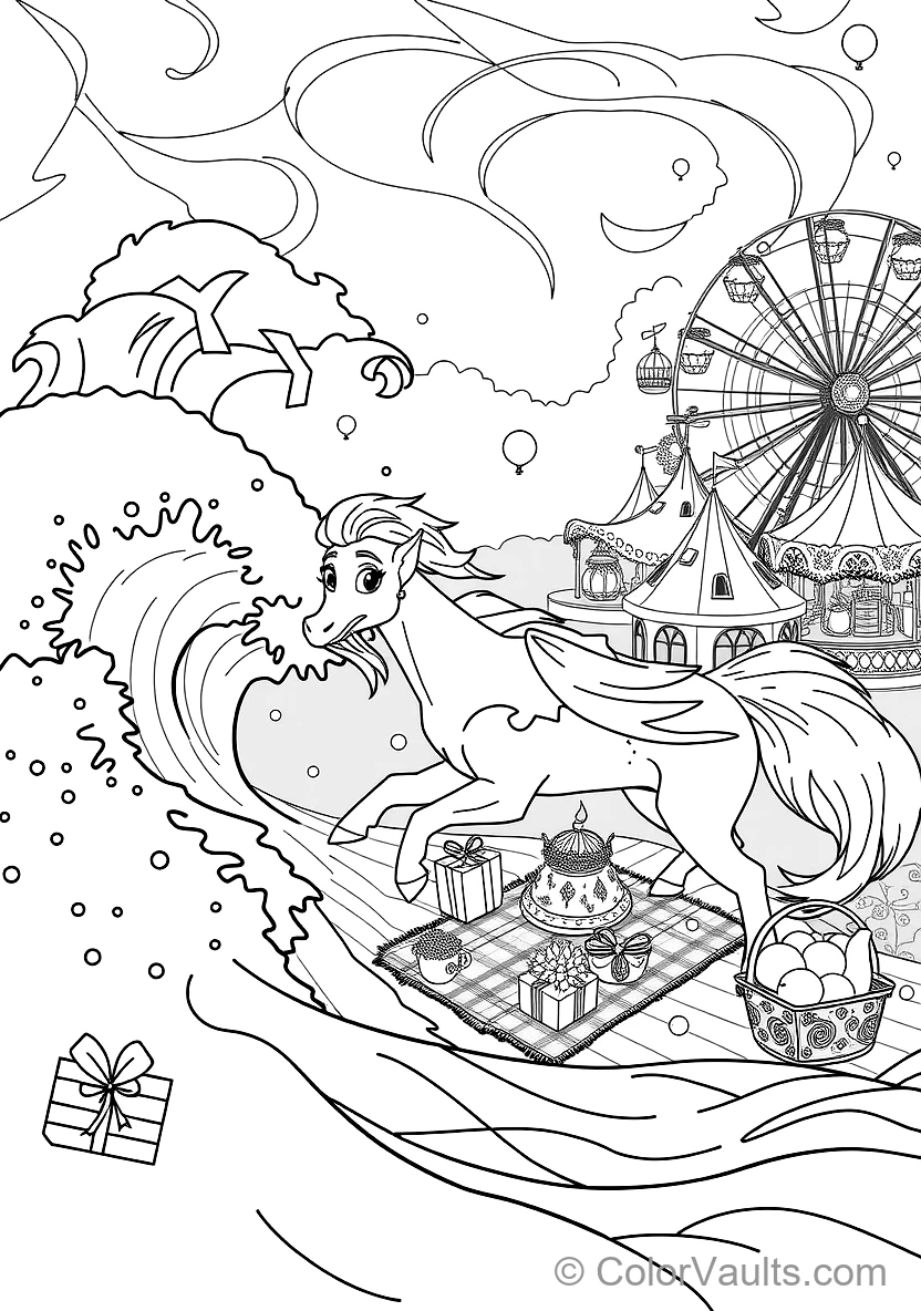 Elsa et the Mythical Water Spirit Nokk Galloping (Scene 27)