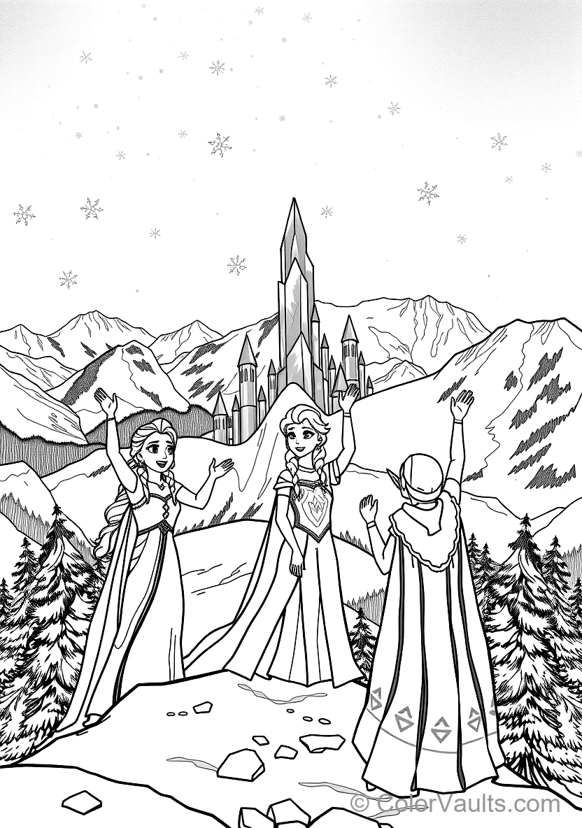 Elsa Singing Let It Go Creating the Crystalline Ice (Scene 49)