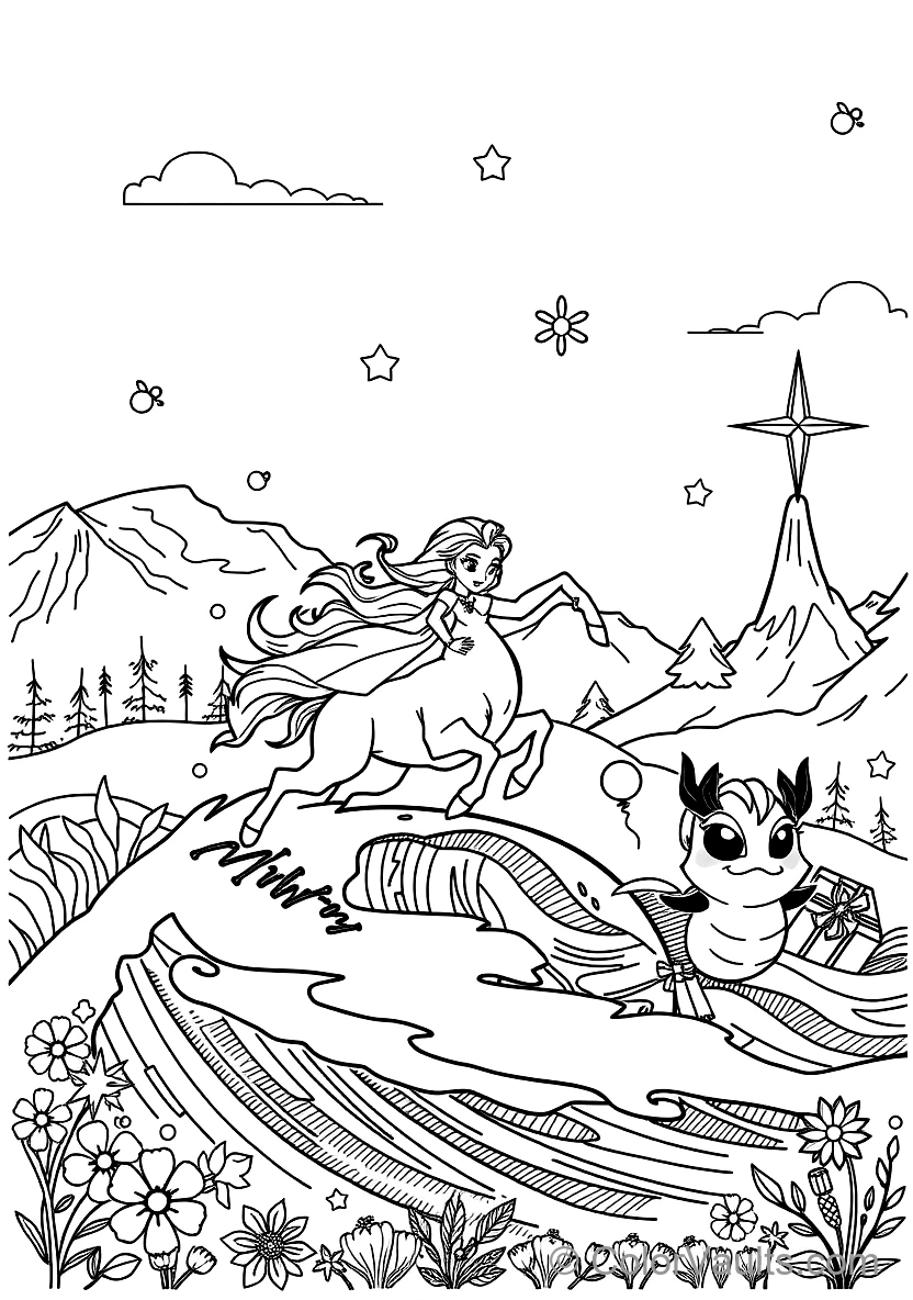 Elsa et the Mythical Water Spirit Nokk Galloping (Scene 32)