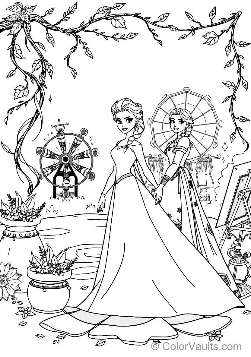 Elsa in Her Fifth Spirit White Flowing Gown (Scene 41)