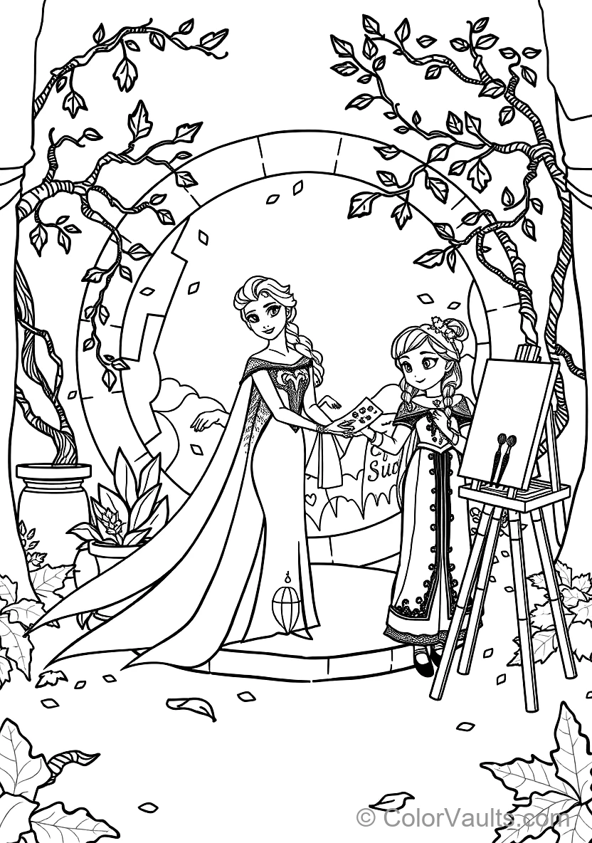 Elsa in Her Fifth Spirit White Flowing Gown (Scene 43)
