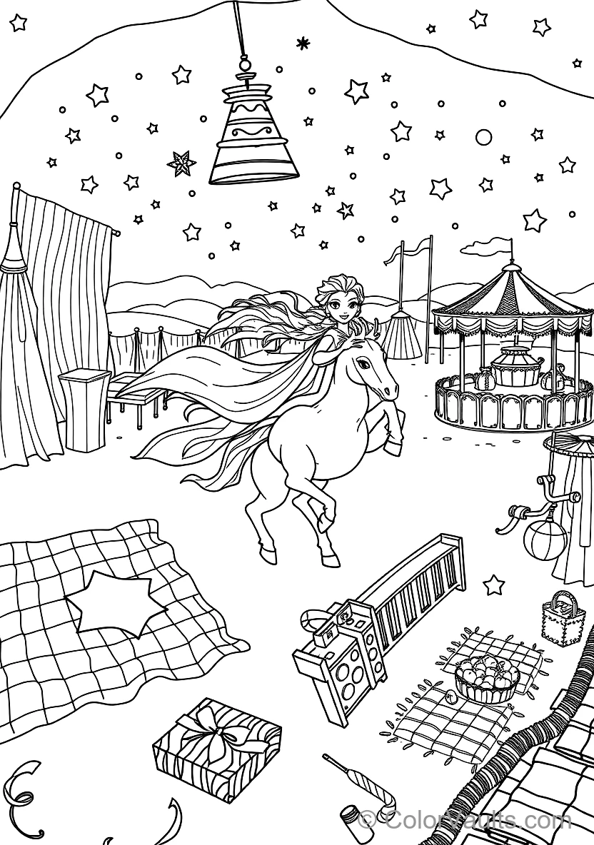 Elsa et the Mythical Water Spirit Nokk Galloping (Scene 42)