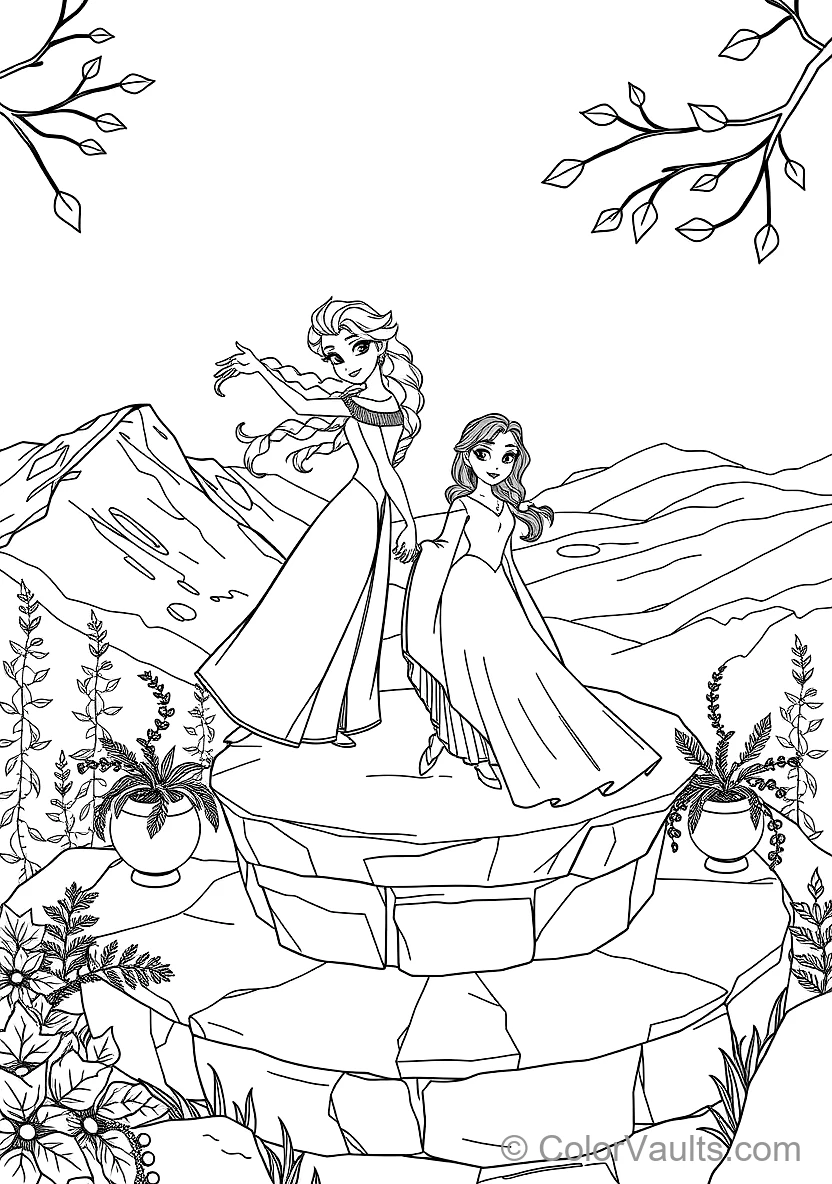 Elsa in Her Fifth Spirit White Flowing Gown (Scene 55)