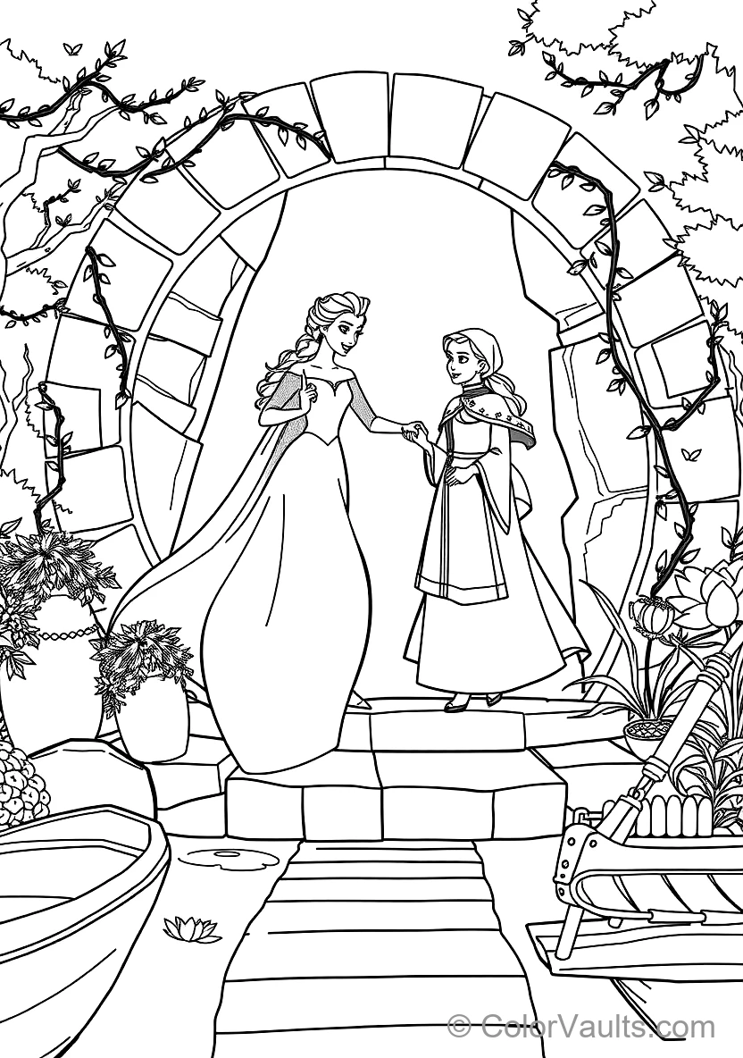 Elsa in Her Fifth Spirit White Flowing Gown (Scene 57)