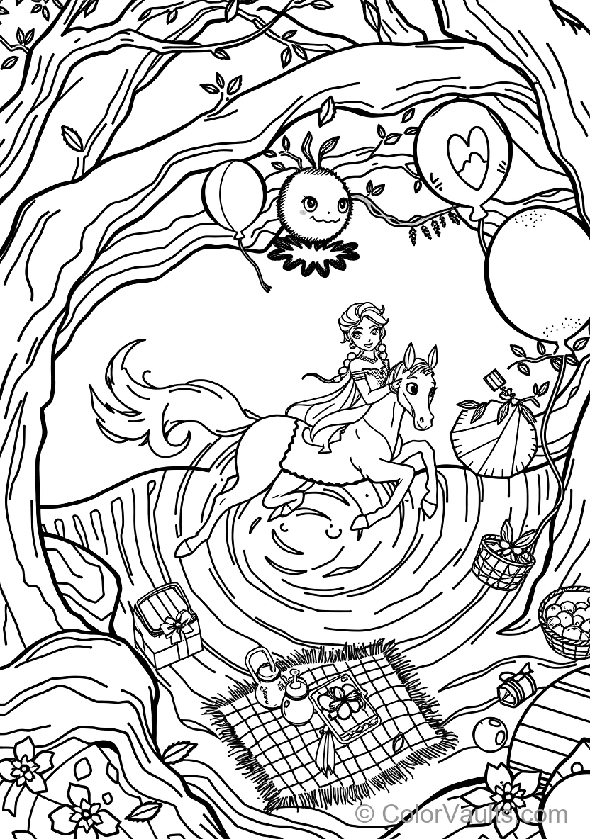 Elsa and the Mythical Water Spirit Nokk Galloping (Scene 47)