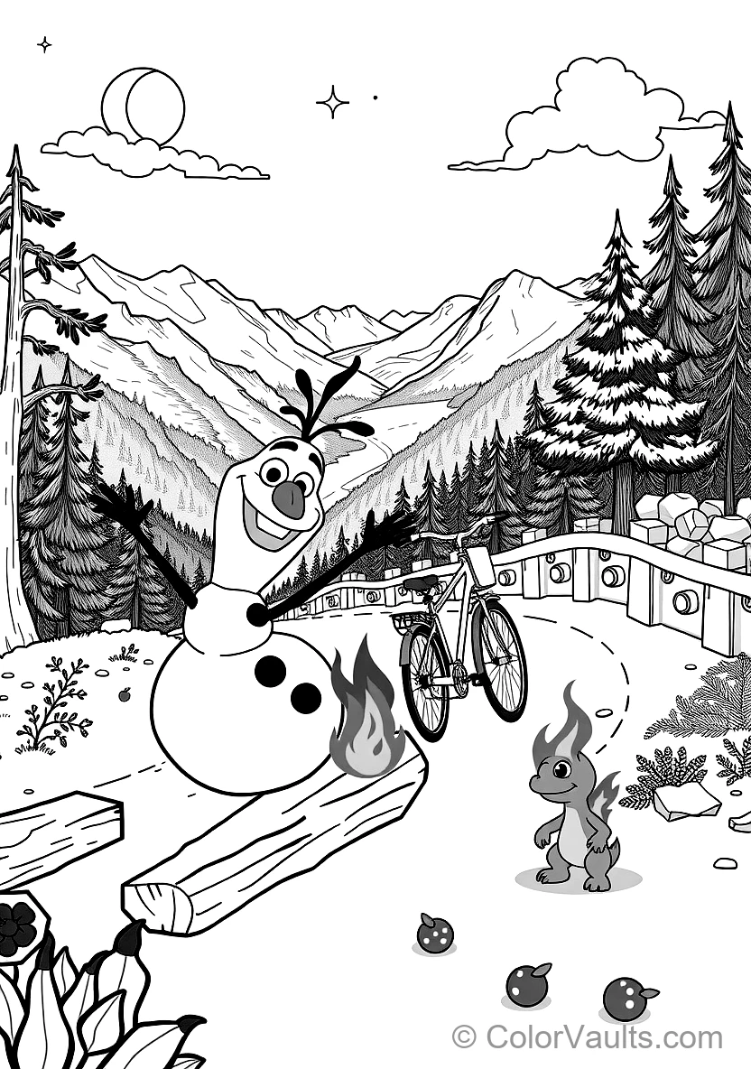 Olaf et the Mignon Fire Salamander Bruni Playing (Scene 37)
