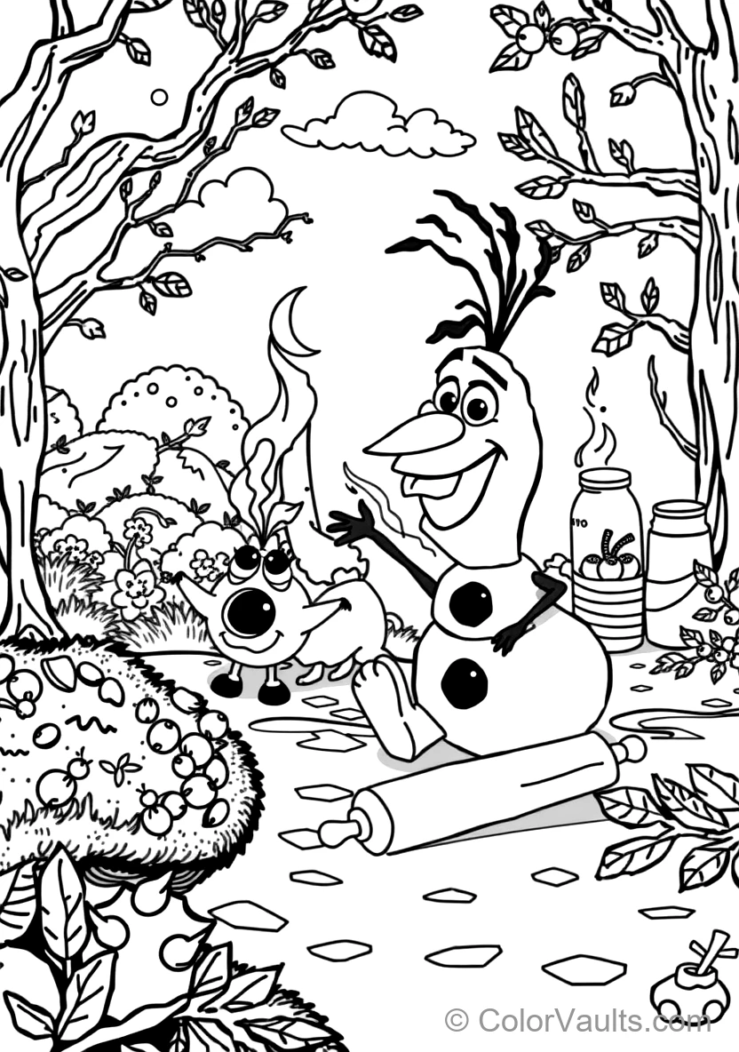Olaf and the Cute Fire Salamander Bruni Playing (Scene 41)