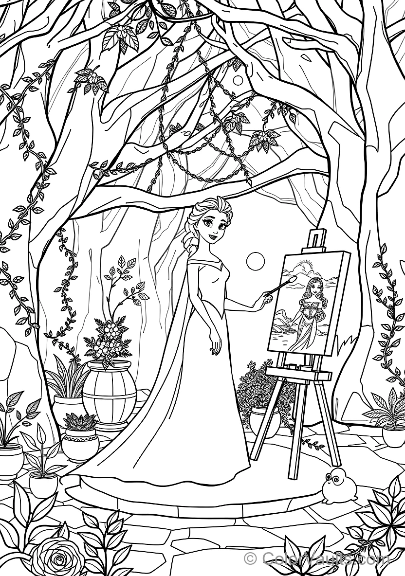 Elsa in Her Fifth Spirit White Flowing Gown (Scene 61)
