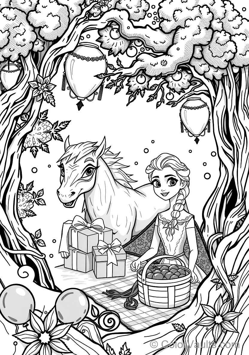 Elsa et the Mythical Water Spirit Nokk Galloping (Scene 56)
