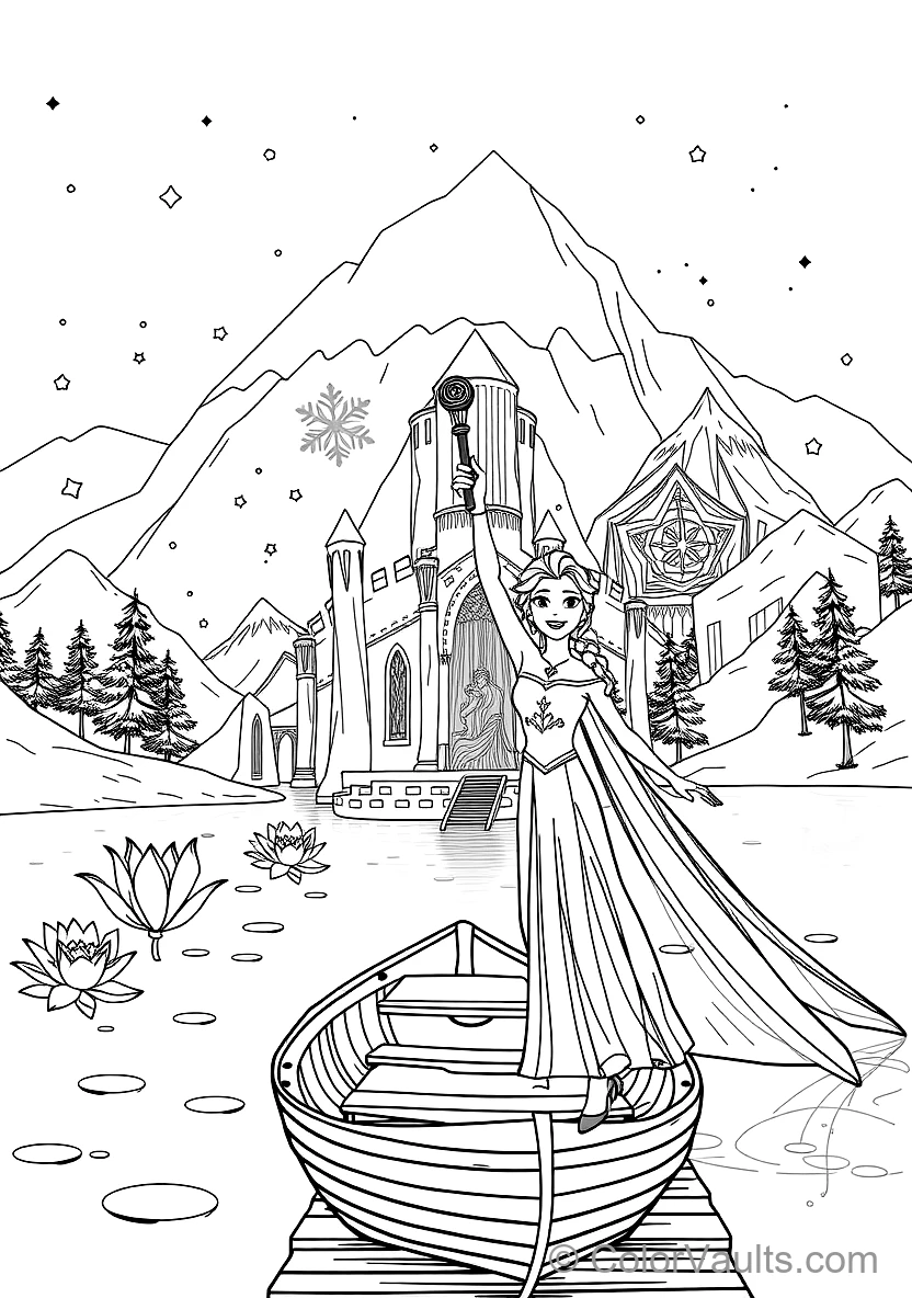 Elsa Singing Let It Go Creating the Crystalline Ice (Scene 60)