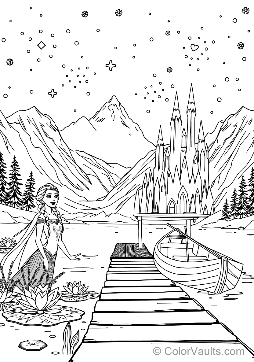 Elsa Singing Let It Go Creating the Crystalline Ice (Scene 62)