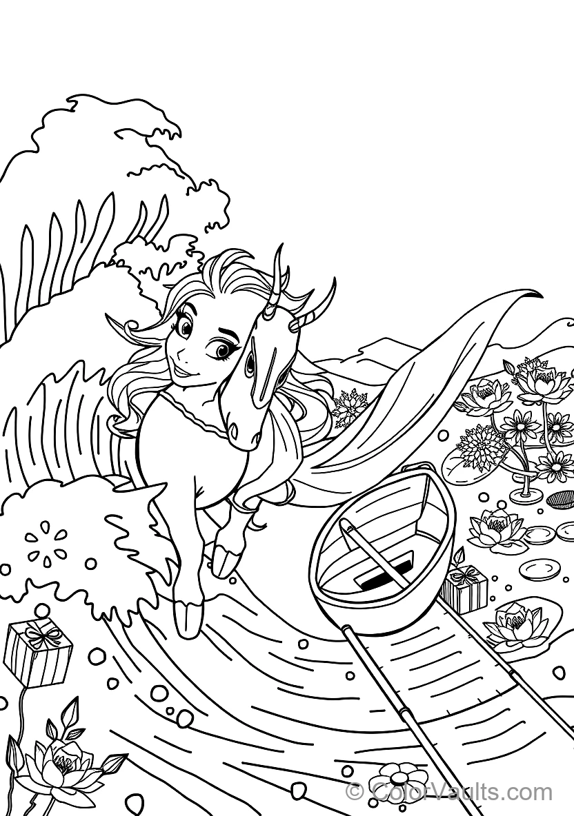 Elsa and the Mythical Water Spirit Nokk Galloping (Scene 58)