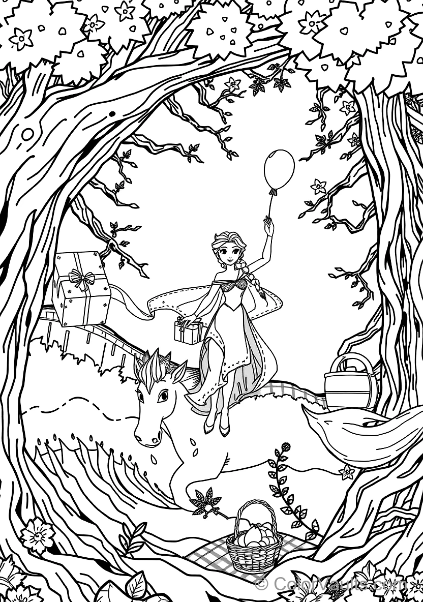 Elsa and the Mythical Water Spirit Nokk Galloping (Scene 64)