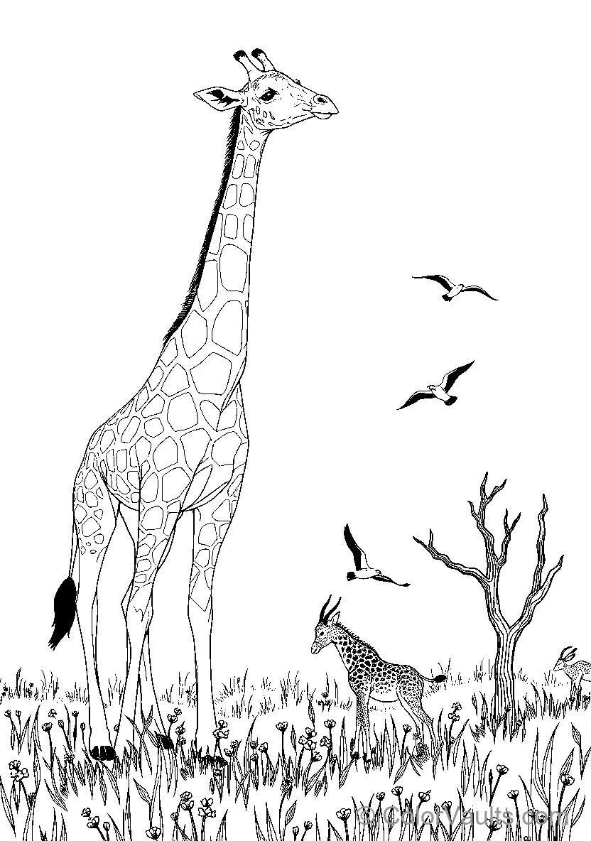 Giraffe Among Other Animals 1