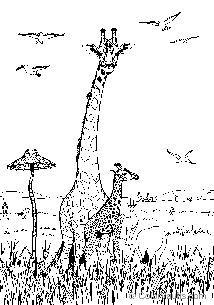Giraffes dans le Wild 1