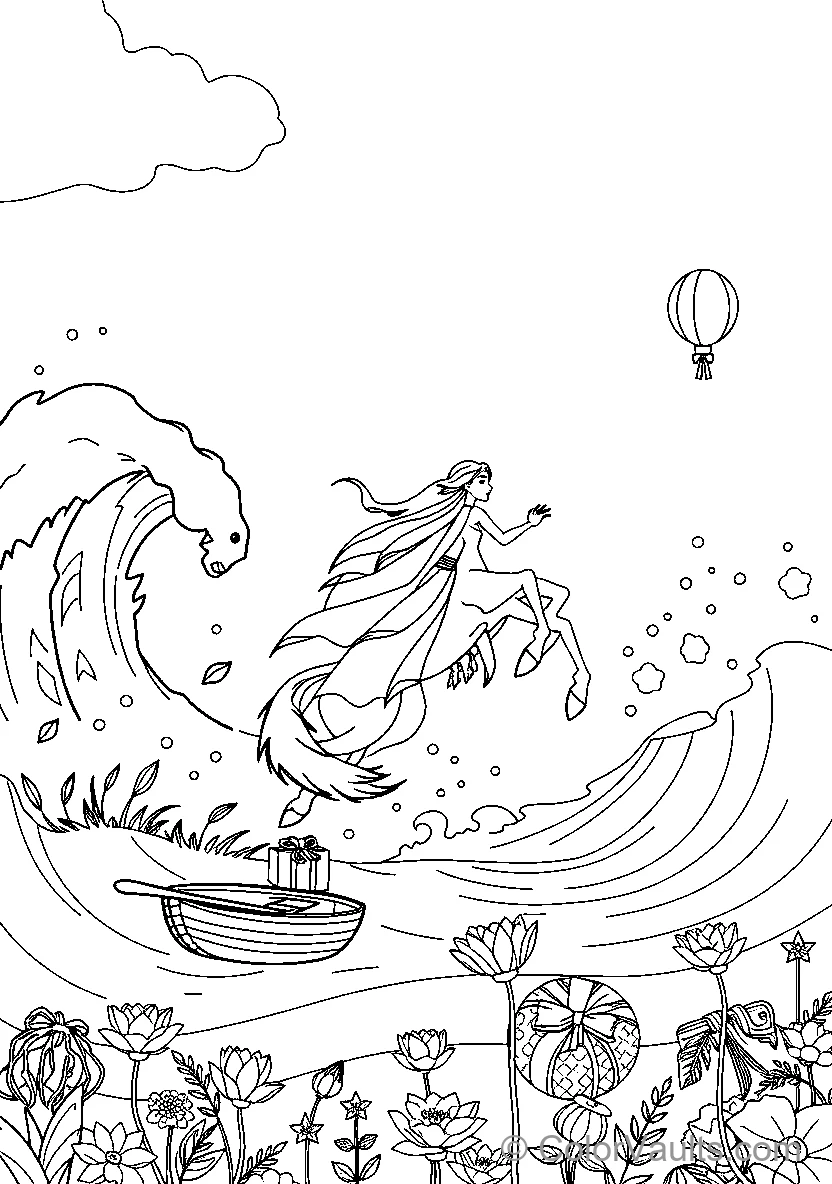 Naruto Surfing On A Wave