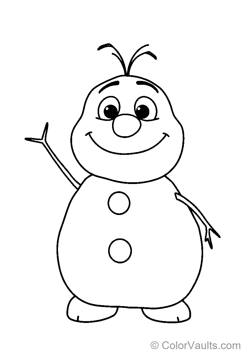 Snowy Character Welcoming Gesture