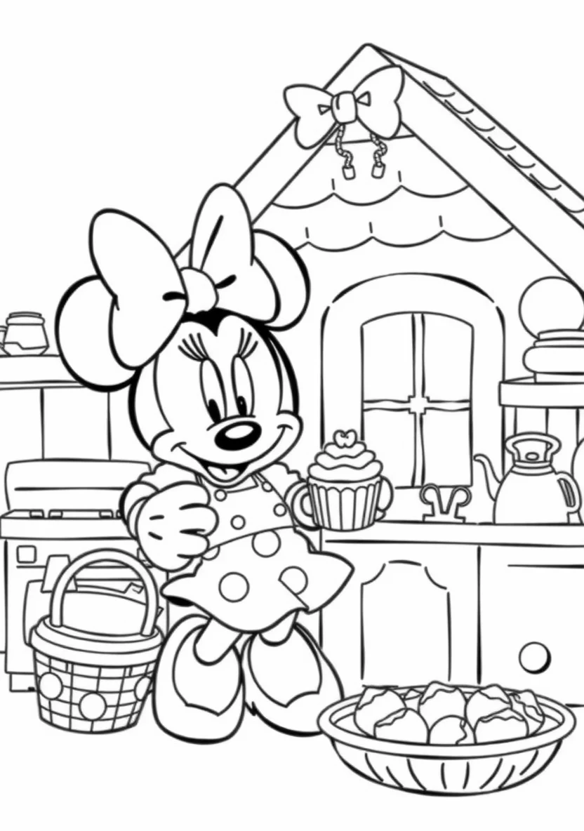 Minnie Mouse Baking Cupcak