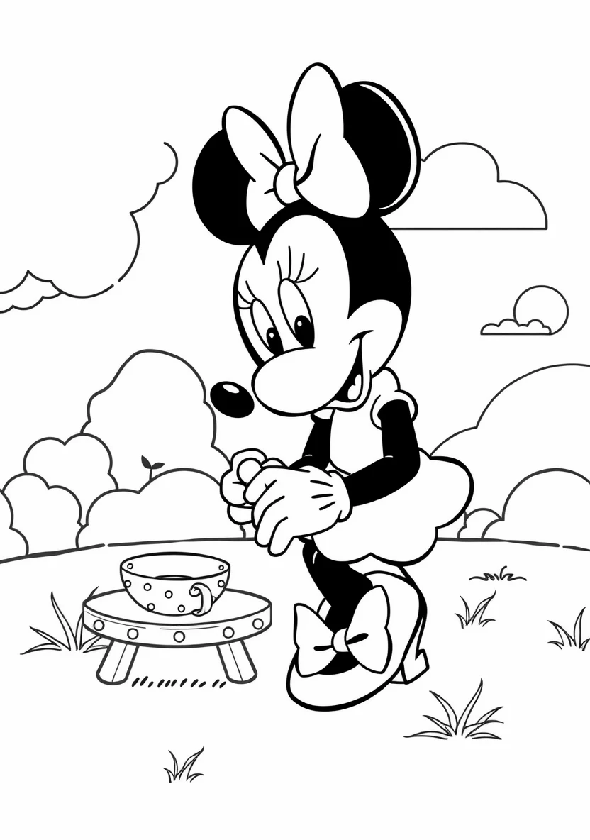Minnie Mouse Having a Picn