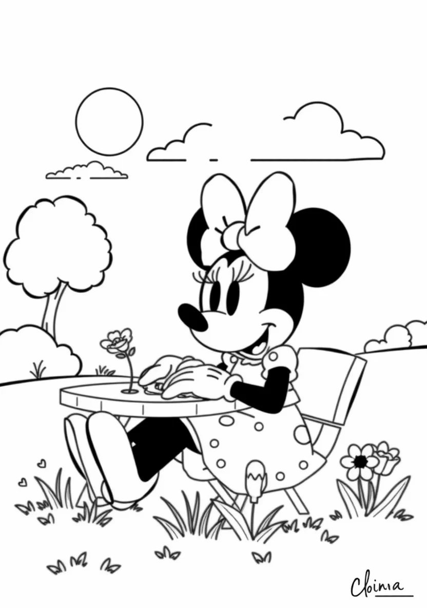 Minnie Mouse Having a Picn