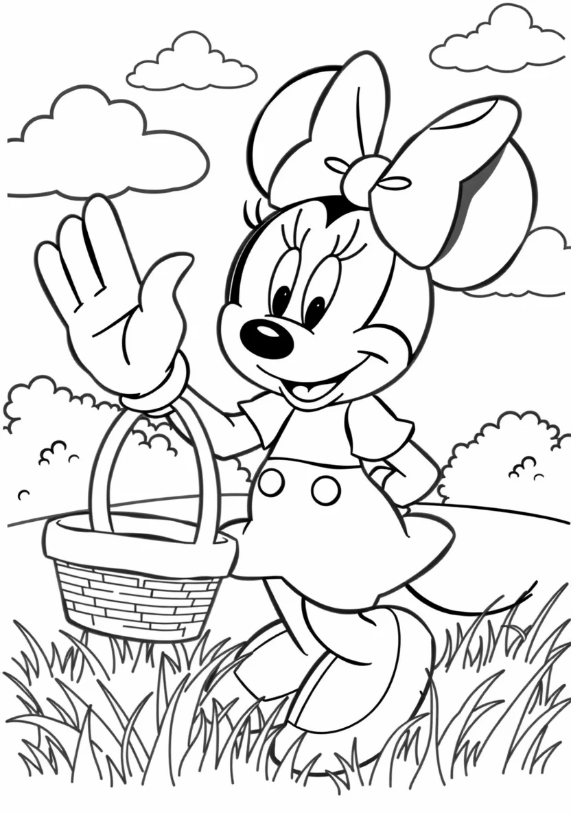 Minnie Mouse Waving Happil
