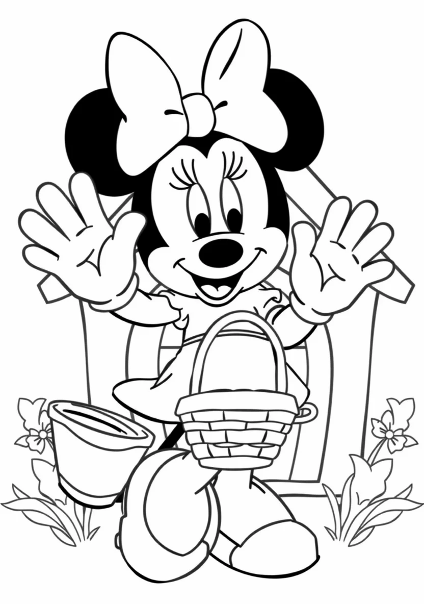Minnie Mouse Waving Happil