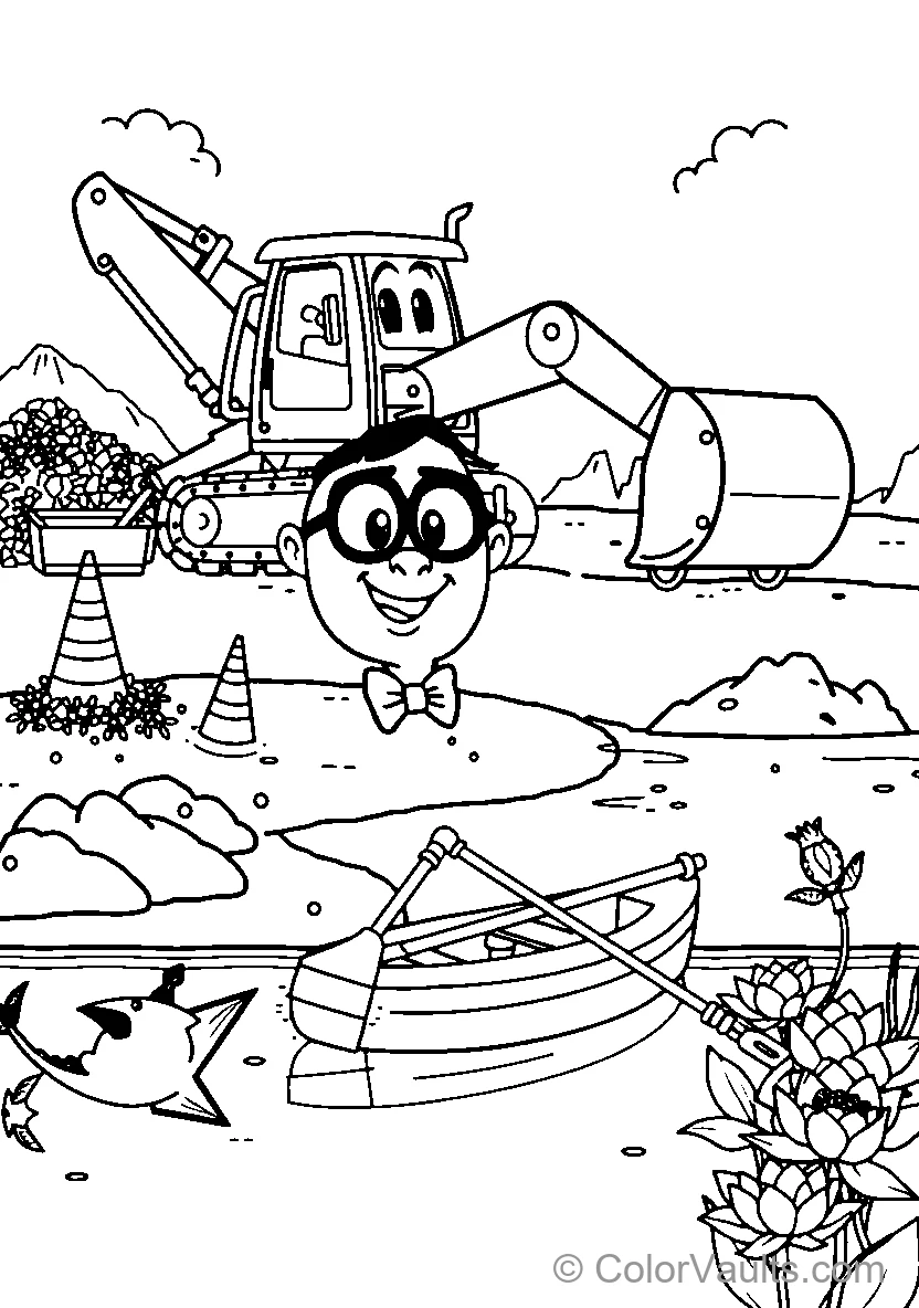 Cartoon Avontuur Scène