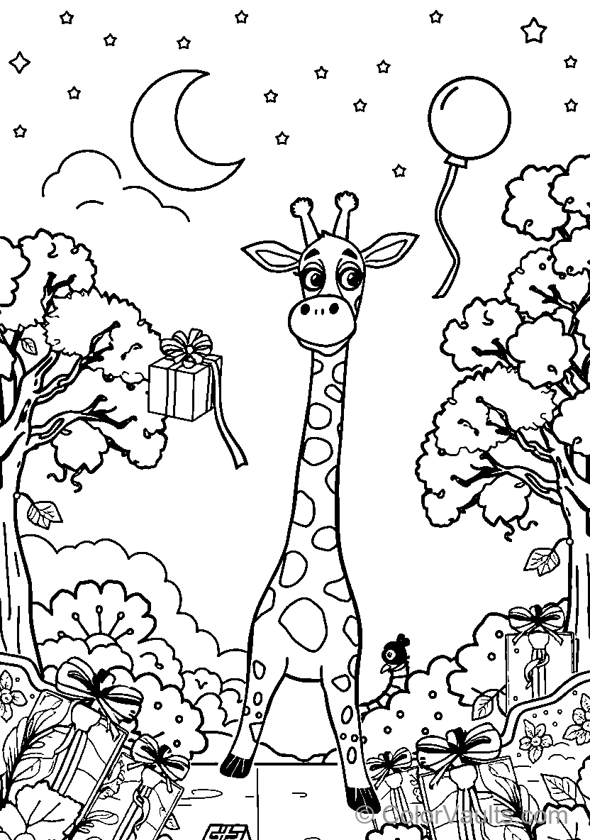 Giraffe avec Gift Box