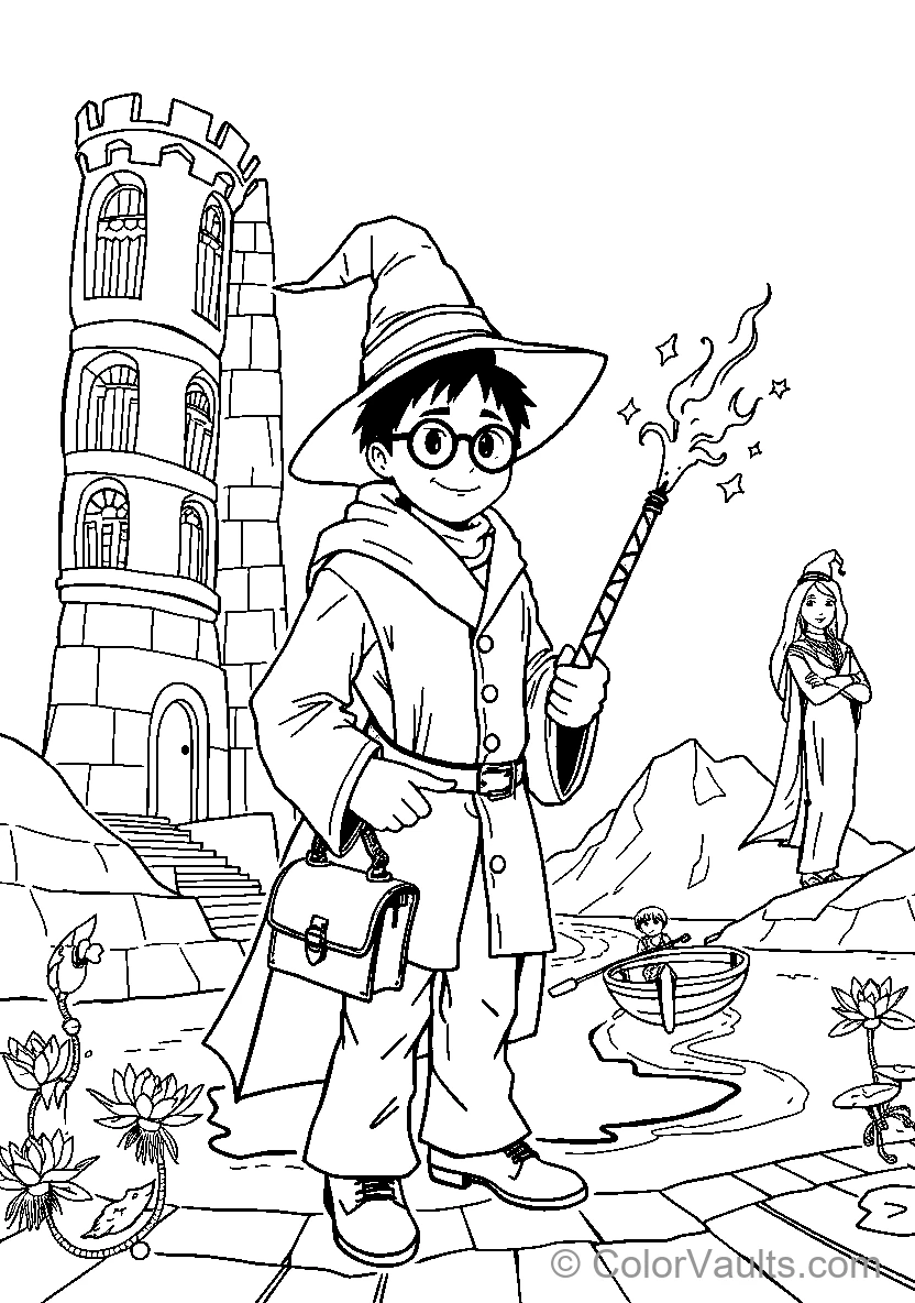 Harry Potter Wields His Wand