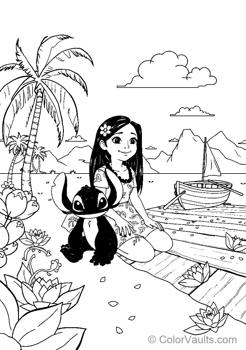 Stitch On A Tropical Beach