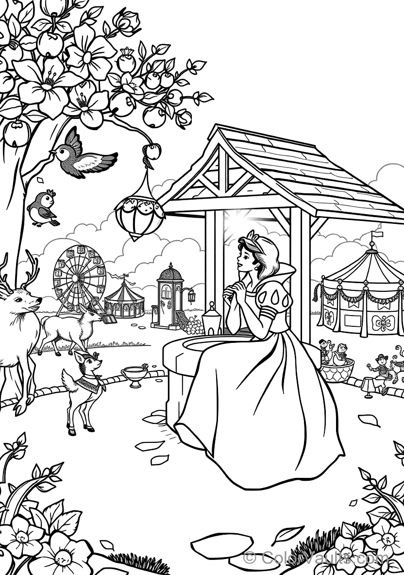 Snow White Singing at the Wishing Well (Scene 60)