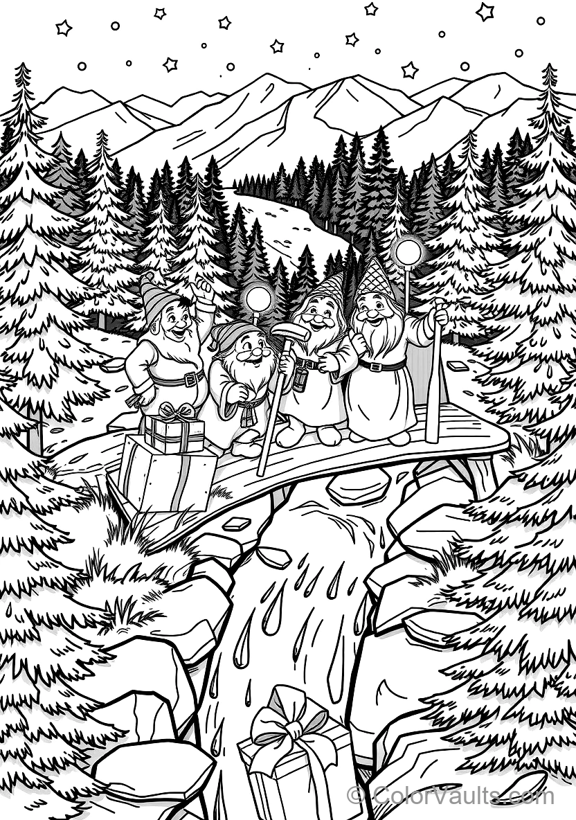 Seven Dwarfs Marching Home Singing Heigh-ho (Scene 71)