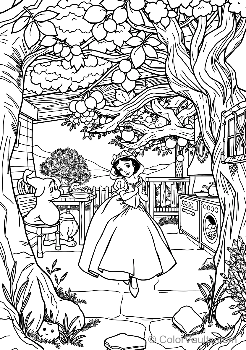 Snow White Baking a Fresh Gooseberry Pie with (Scene 111)