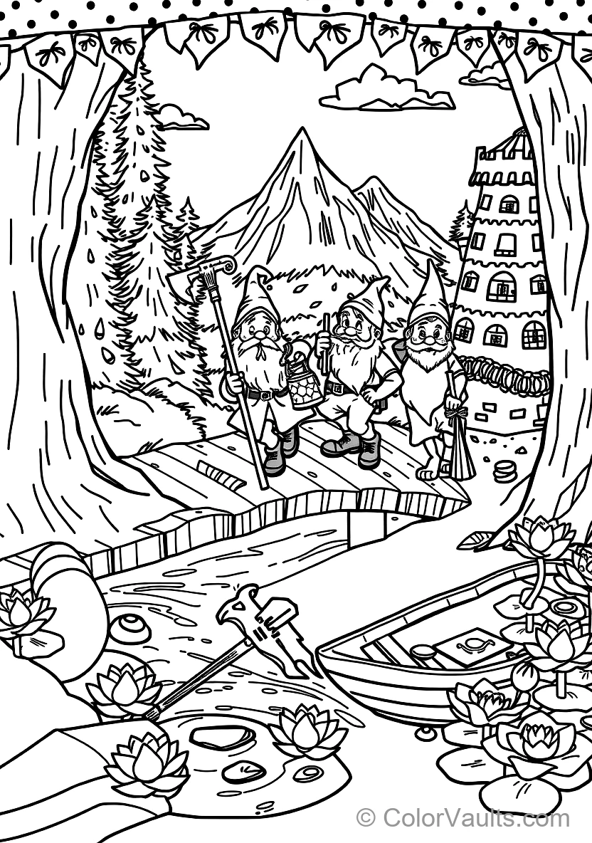 Seven Dwarfs Marching Home Singing Heigh-ho (Scene 115)