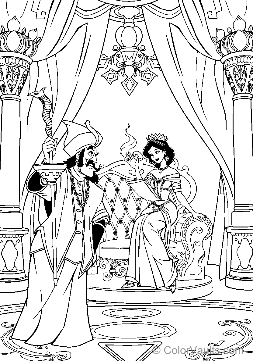 King und Princess In Royal Setting