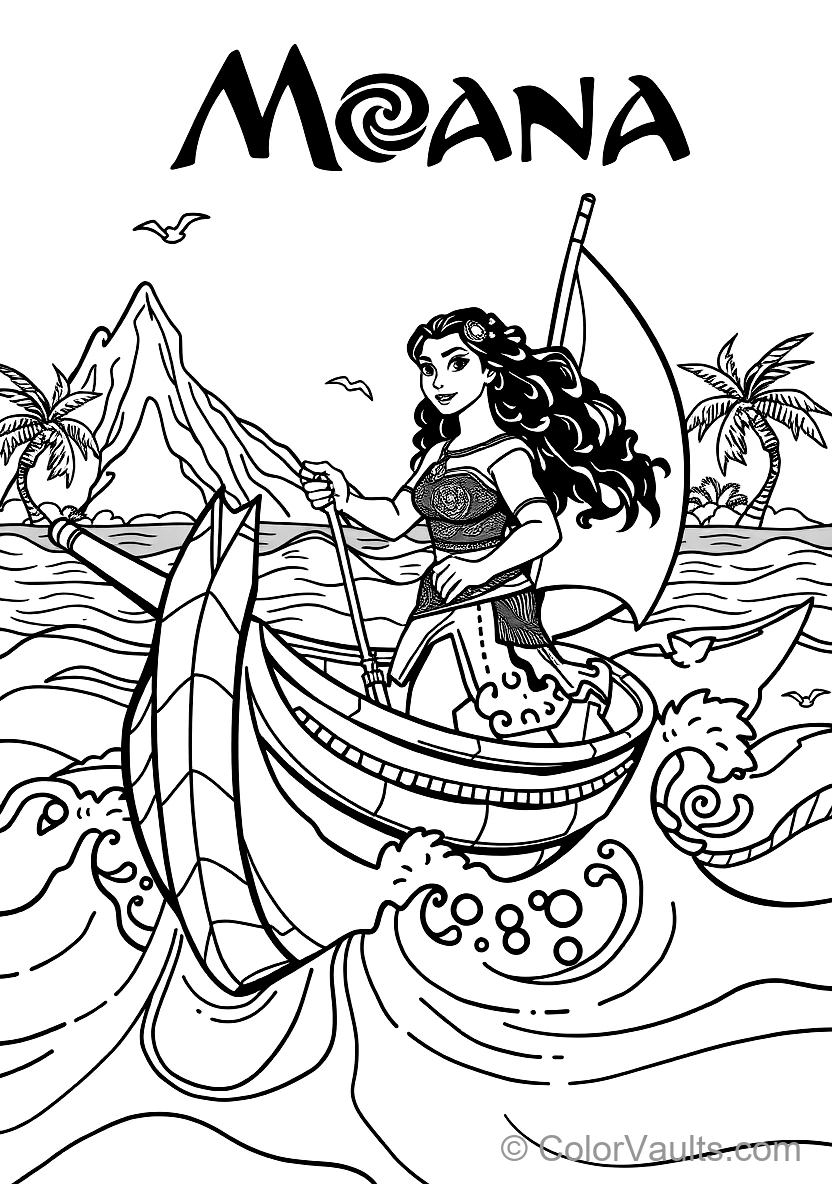Moana coloring page 2
