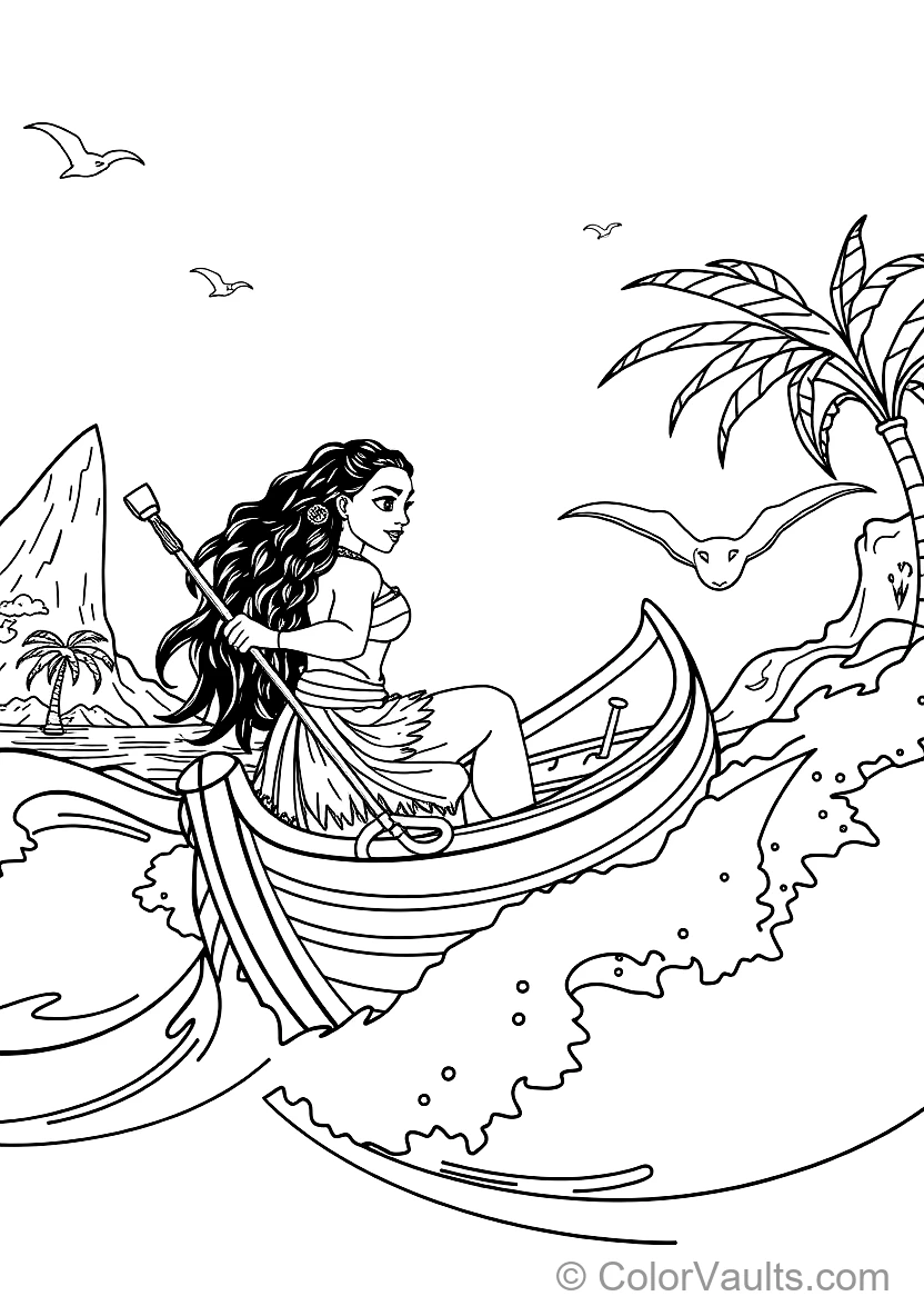 Moana coloring page 3