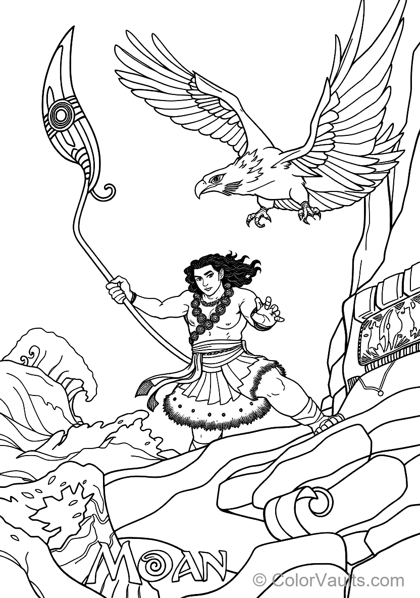 Maui the Demigod Swinging His Colossal Magical (Scene 5)