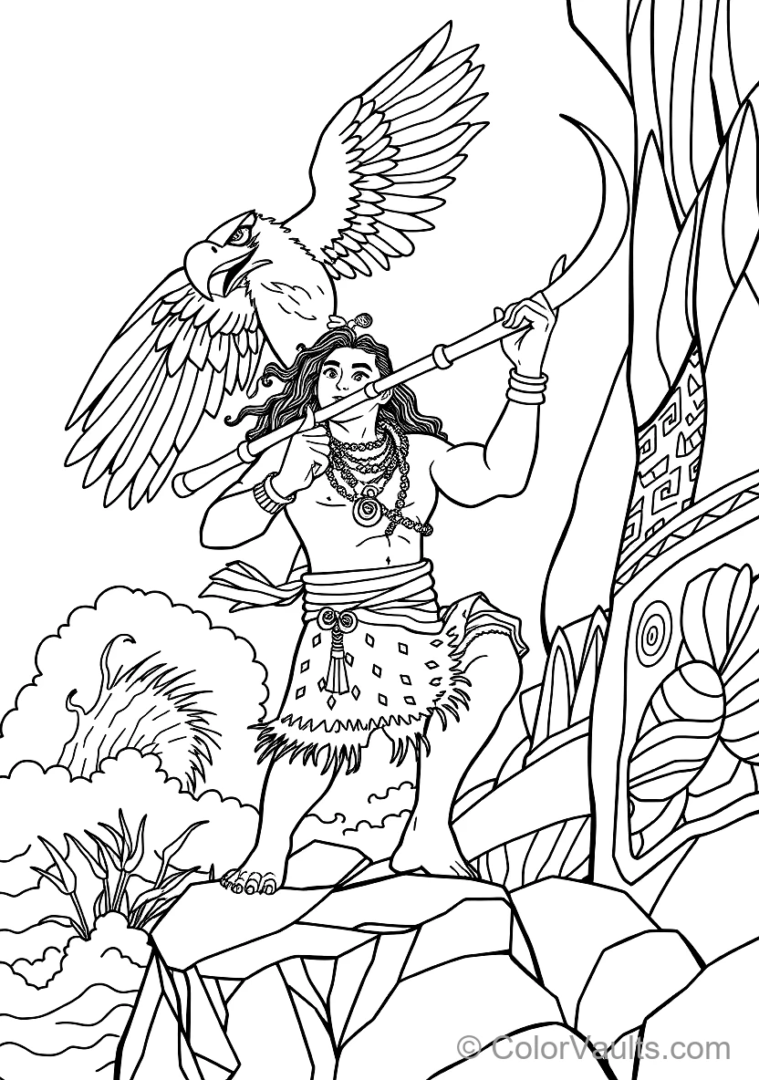 Maui the Demigod Swinging His Colossal Magical (Scene 23)