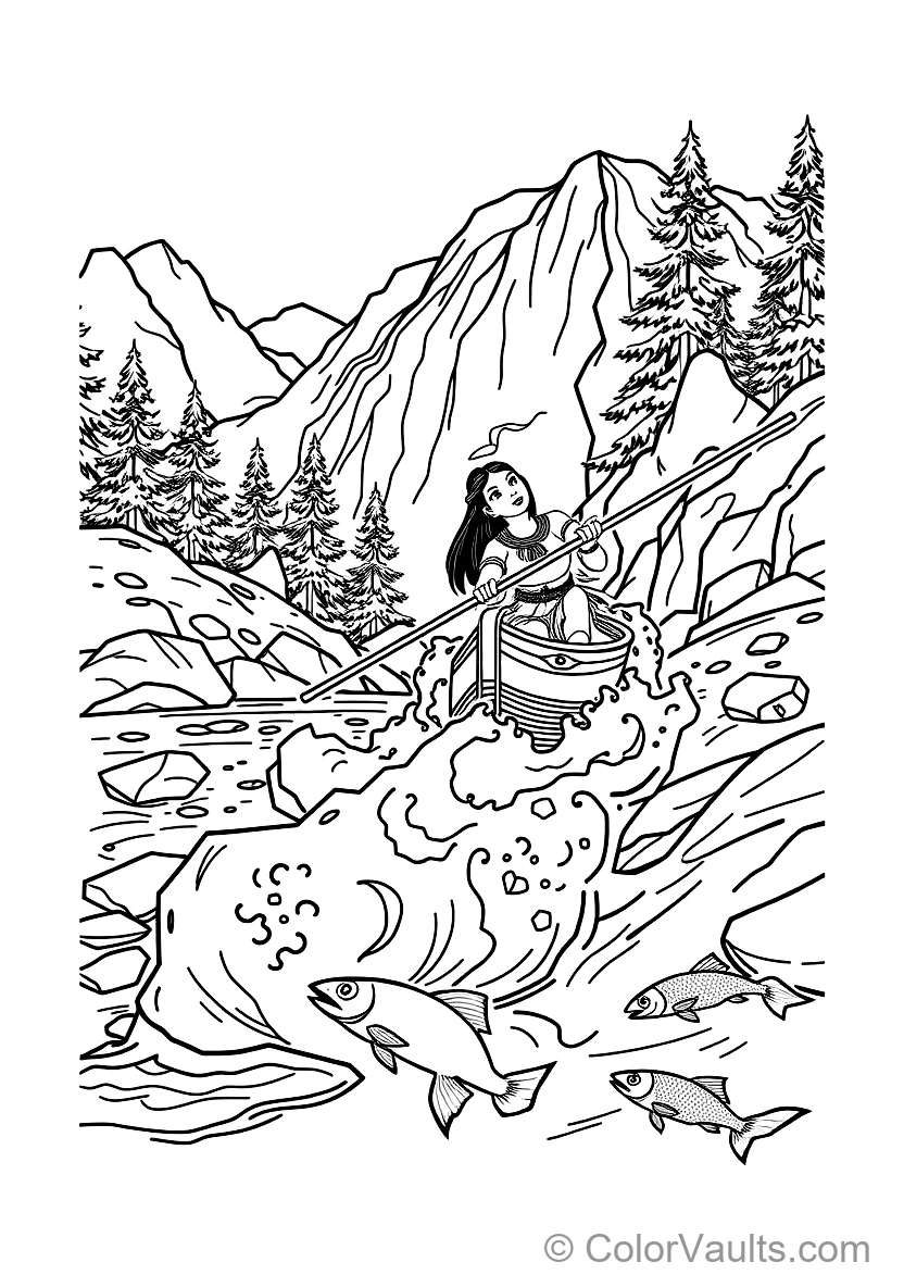 Pocahontas coloring page 2