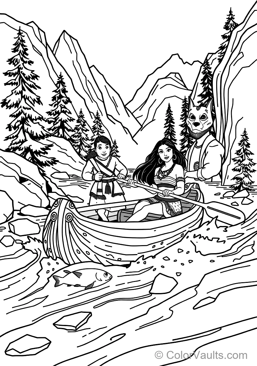 Pocahontas coloring page 3