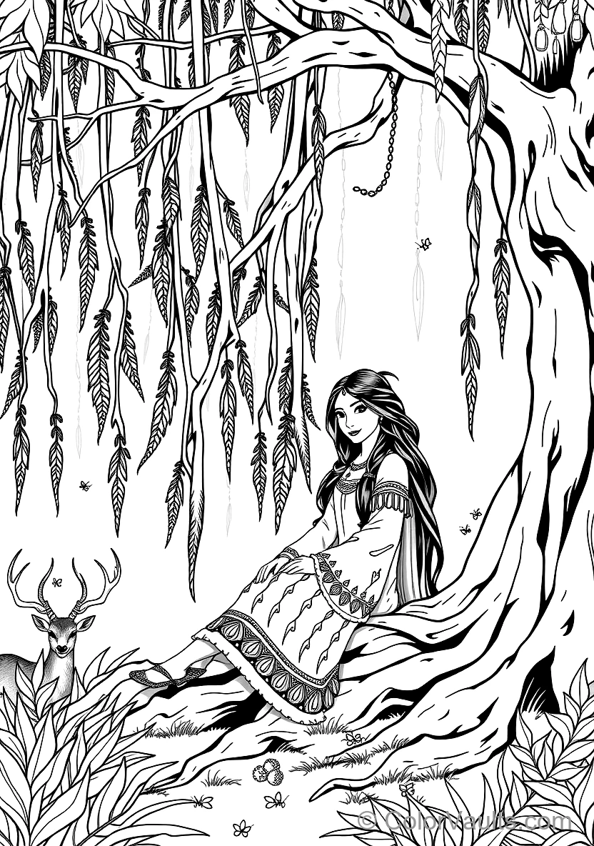 Pocahontas Sitting mit Wise Grandmother Willow (Scene 7)