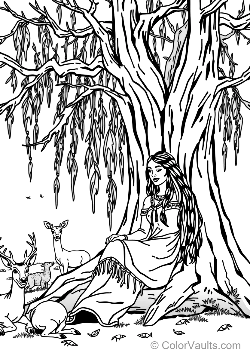 Pocahontas Sitting mit Wise Grandmother Willow (Scene 15)