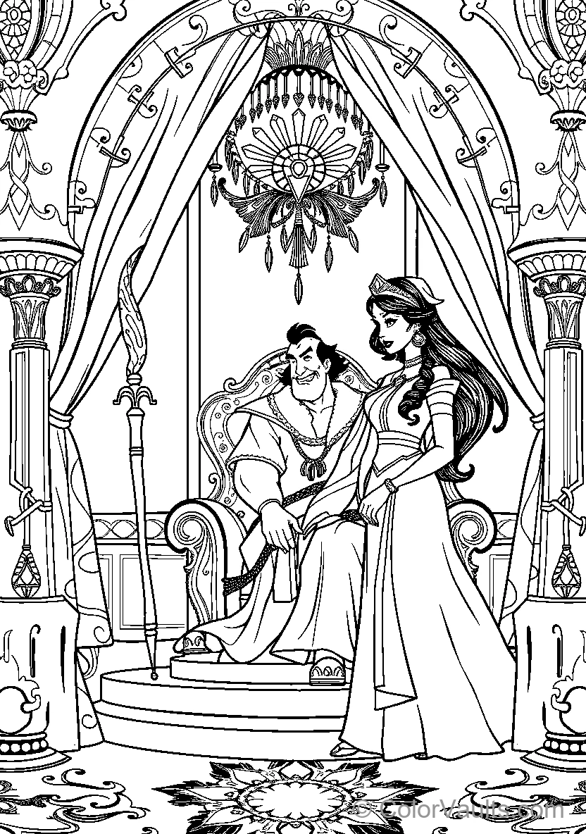 Prince und Princess In Throne Room