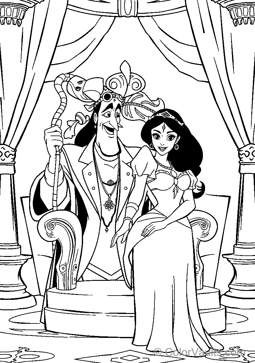 Prince And Princess In Their Royal Throne Room